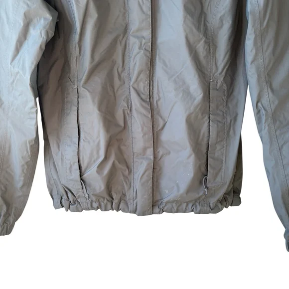 The North Face Grey Nylon Hooded Jacket Teal Mesh Lined Fall Coat Size SMALL - Picture 3 of 12